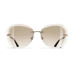 Chanel - Round Sunglasses - Gold Beige - Chanel Eyewear - Avvenice