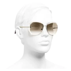 Chanel - Round Sunglasses - Gold Beige - Chanel Eyewear - Avvenice