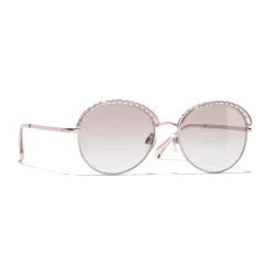 Chanel - Round Sunglasses - Pink Gold - Chanel Eyewear - Avvenice