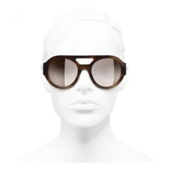 Chanel - Round Sunglasses - Tortoise Brown Mirror - Chanel Eyewear - Avvenice