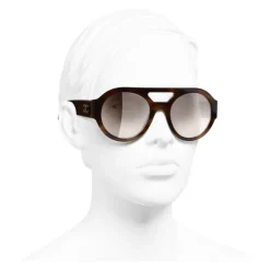 Chanel - Round Sunglasses - Tortoise Brown Mirror - Chanel Eyewear - Avvenice