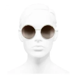 Chanel - Round Sunglasses - Gold Light Brown - Chanel Eyewear - Avvenice