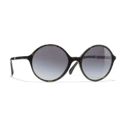 Chanel - Round Sunglasses - Dark Brown Gray - Chanel Eyewear - Avvenice