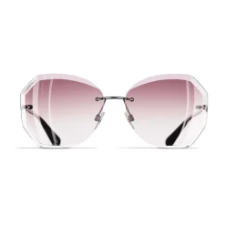 Chanel - Round Sunglasses - Silver Pink - Chanel Eyewear - Avvenice