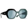 Chanel - Round Sunglasses - Black Green Blue - Chanel Eyewear - Avvenice