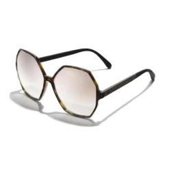 Chanel - Round Sunglasses - Dark Tortoise Beige Mirror - Chanel Eyewear - Avvenice