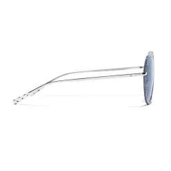 Chanel - Round Sunglasses - Silver Blue - Chanel Eyewear - Avvenice