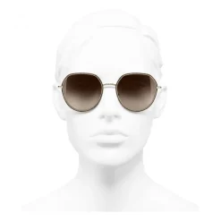 Chanel - Round Sunglasses - Gold Tortoise Brown - Chanel Eyewear - Avvenice