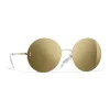 Chanel - Round Sunglasses - Gold - Chanel Eyewear - Avvenice