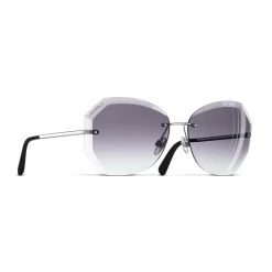 Chanel - Round Sunglasses - Silver Gray - Chanel Eyewear - Avvenice