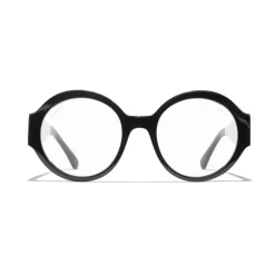 Chanel - Round Sunglasses - Black Transparent - Chanel Eyewear - Avvenice