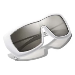 Chanel - Shield Sunglasses - White Gold - Chanel Eyewear - Avvenice