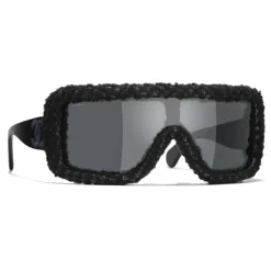 Chanel - Shield Sunglasses - Black Gray - Chanel Eyewear - Avvenice