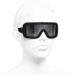 Chanel - Shield Sunglasses - Black Gray - Chanel Eyewear - Avvenice