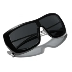 Chanel - Shield Sunglasses - Black Gray - Chanel Eyewear - Avvenice
