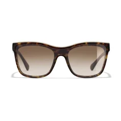 Chanel - Shield Sunglasses - Dark Tortoise Brown - Chanel Eyewear - Avvenice