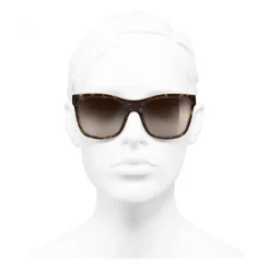 Chanel - Shield Sunglasses - Dark Tortoise Brown - Chanel Eyewear - Avvenice