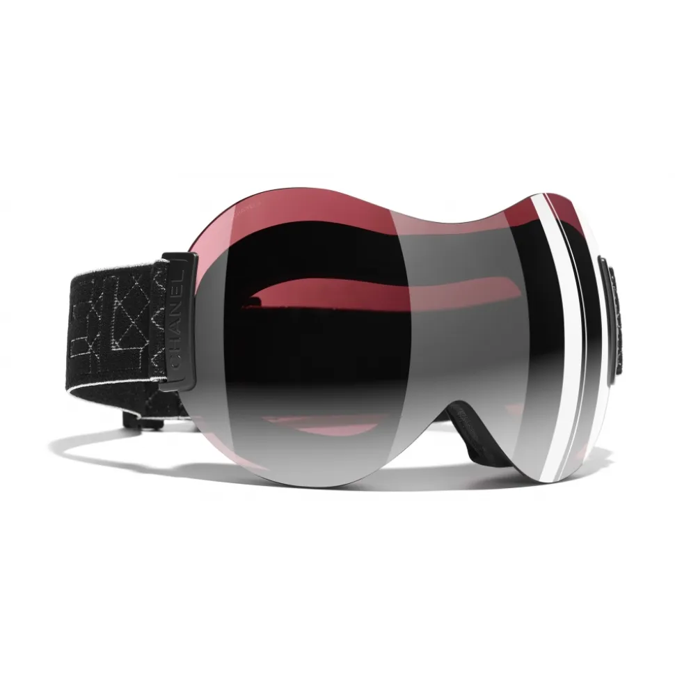 Chanel - Shield Sunglasses - Ski Googles - Black Pink Mirror - Chanel Eyewear - Avvenice