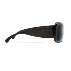 Chanel - Shield Sunglasses - Black Gray - Chanel Eyewear - Avvenice