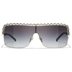Chanel - Shield Sunglasses - Gray Gradient - Chanel Eyewear - Avvenice