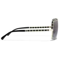 Chanel - Shield Sunglasses - Gray Gradient - Chanel Eyewear - Avvenice