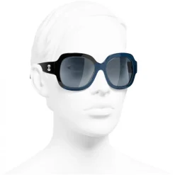 Chanel - Square Sunglasses - Black Blue - Chanel Eyewear - Avvenice