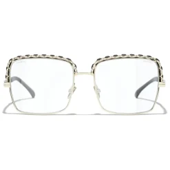 Chanel - Square Sunglasses - Gold Transparent - Chanel Eyewear - Avvenice