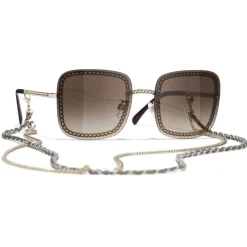 Chanel - Square Sunglasses - Gold Brown - Chanel Eyewear - Avvenice