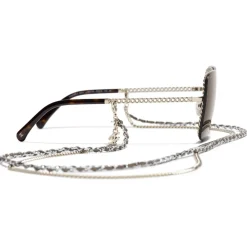 Chanel - Square Sunglasses - Gold Brown - Chanel Eyewear - Avvenice