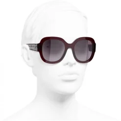 Chanel - Square Sunglasses - Dark Red - Chanel Eyewear - Avvenice
