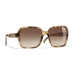 Chanel - Square Sunglasses - Light Tortoise Brown - Chanel Eyewear - Avvenice