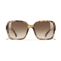 Chanel - Square Sunglasses - Light Tortoise Brown - Chanel Eyewear - Avvenice