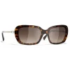 Chanel - Square Sunglasses - Dark Tortoise Brown - Chanel Eyewear - Avvenice