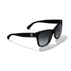 Chanel - Square Sunglasses - Black Gray - Chanel Eyewear - Avvenice