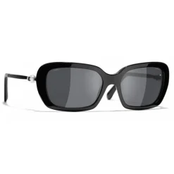 Chanel - Square Sunglasses - Black Gray - Chanel Eyewear - Avvenice