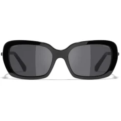 Chanel - Square Sunglasses - Black Gray - Chanel Eyewear - Avvenice