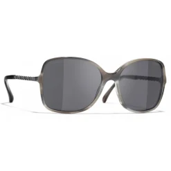 Chanel - Square Sunglasses - Gray - Chanel Eyewear - Avvenice