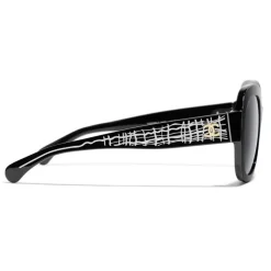 Chanel - Square Sunglasses - Black Gray - Chanel Eyewear - Avvenice