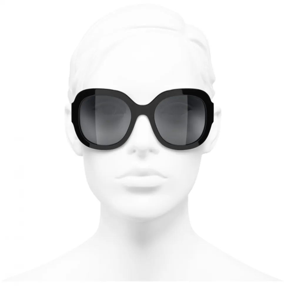 Chanel - Square Sunglasses - Black Gray - Chanel Eyewear - Avvenice