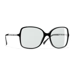 Chanel - Square Sunglasses - Black Light Gray - Chanel Eyewear - Avvenice