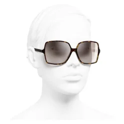 Chanel - Square Sunglasses - Dark Tortoise Beige Mirror - Chanel Eyewear - Avvenice