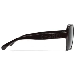 Chanel - Square Sunglasses - Dark Red Gray - Chanel Eyewear - Avvenice