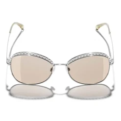 Chanel - Square Sunglasses - Silver Beige - Chanel Eyewear - Avvenice