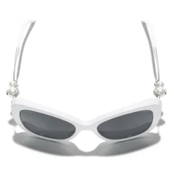 Chanel - Square Sunglasses - White Gray - Chanel Eyewear - Avvenice