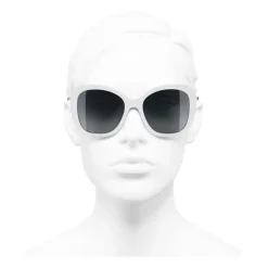 Chanel - Square Sunglasses - White Gray - Chanel Eyewear - Avvenice