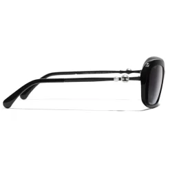 Chanel - Square Sunglasses - Black Gray - Chanel Eyewear - Avvenice