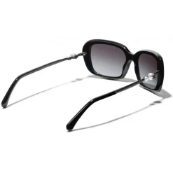 Chanel - Square Sunglasses - Black Gray - Chanel Eyewear - Avvenice