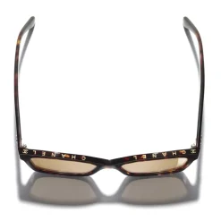 Chanel - Square Sunglasses - Dark Tortoise Gold Mirror - Chanel Eyewear - Avvenice