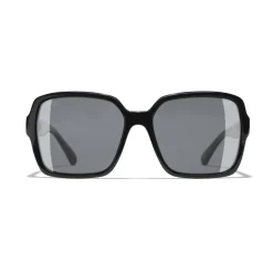 Chanel - Square Sunglasses - Black Gray - Chanel Eyewear - Avvenice