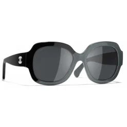 Chanel - Square Sunglasses - Black Gray - Chanel Eyewear - Avvenice